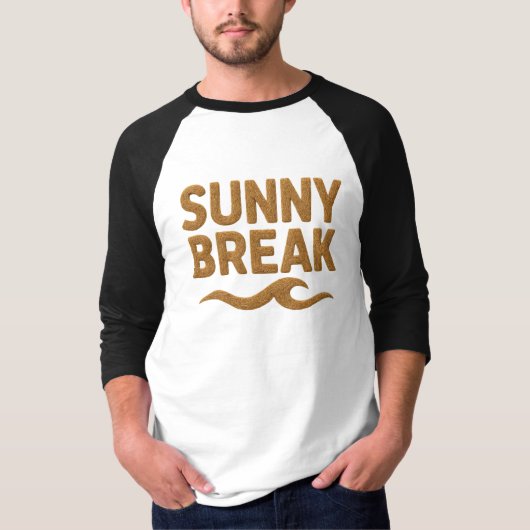 メンズ ベーシック 3/4 スリーブ ラグラン Tシャツ (正面)