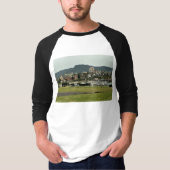 メンズ ベーシック 3/4 スリーブ ラグラン Tシャツ (正面)