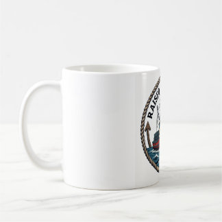 メンズ ベーシック "Raised by the Tide" グラフィックTシャツ コーヒーマグカップ