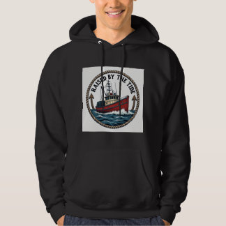 メンズ ベーシック "Raised by the Tide" グラフィックTシャツ パーカ