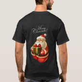 メンズ ベーシック Tシャツ 快適な カジュアル ゆったり (裏面)