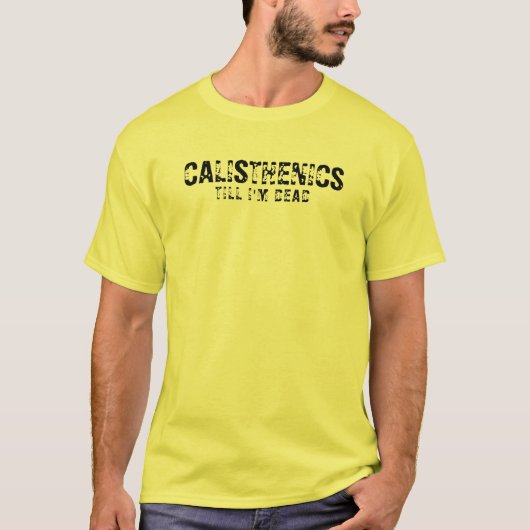 メンズ ベーシック Tシャツ | 死ぬまでカリステニクス (正面)