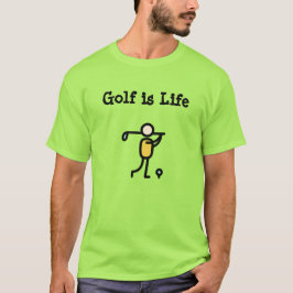 メンズ ベーシックTシャツ | ゴルフは人生 Tシャツ