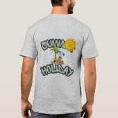 メンズ ベーシックTシャツ 夏休み Tシャツ (裏面)