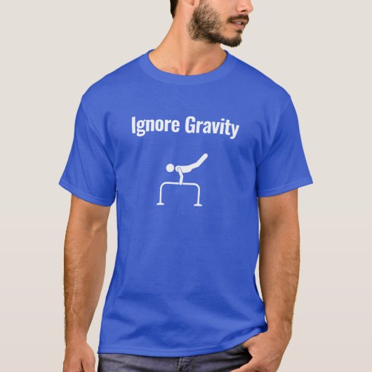 メンズ ベーシックTシャツ | 重力を無視せよ Tシャツ (正面)