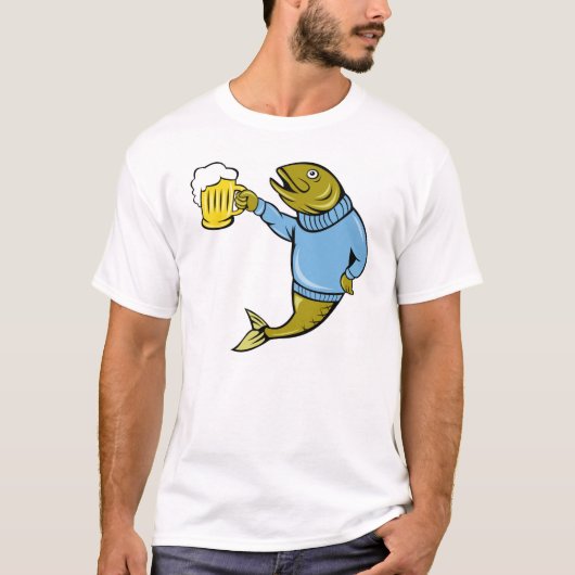 メンズ ベーシックTシャツ/魚 Tシャツ (正面)