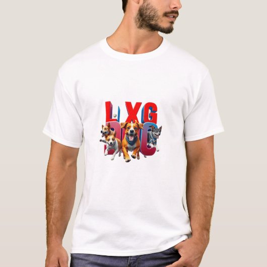 メンズ ベーシックTシャツ DOG Tシャツ (正面)