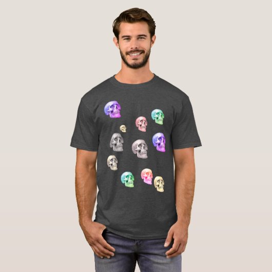 メンズ マルチスカル Tシャツ (正面フル)