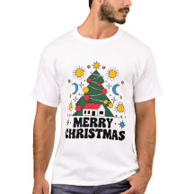 メンズ メリークリスマス ベーシックTシャツ: フェスティブ 新作M