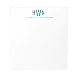 メンズ モノグラム プロフェッショナル ネイビーブルー 無地 ノートパッド