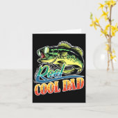 メンズ リール クール ダッド フィッシャーマン おもしろ 釣り カード (黄色い花)