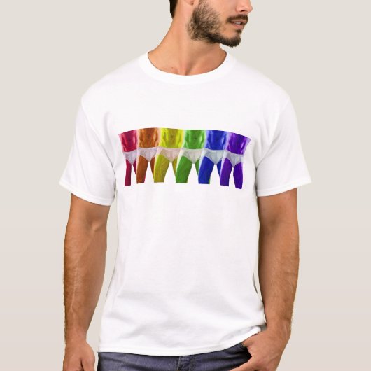 メンズ レインボー 下着 Tシャツ (正面)