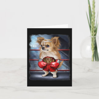 メンズ・レディース向けボクシングチャンピオンのチワワ犬ファイター カード