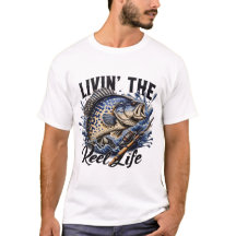 メンズ・レディース リビン・ザ・リール・ライフTシャツ