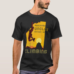 メンズ レトロ ロック クライミング サンセット かっこいい おじさん ラット Tシャツ