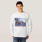 メンズ ロングスリーブ T シャツ  クリスマスと新年のご挨拶 (正面フル)