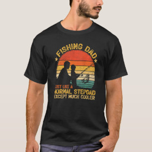 メンズ ヴィンテージ フィッシング ダッド ただの普通の継父みたい Tシャツ