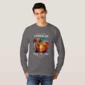 メンズ 人生の旅 元気が出る 長袖Tシャツ Tシャツ (正面フル)
