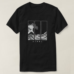 メンズ 和風波モチーフ グラフィックTシャツ Tシャツ
