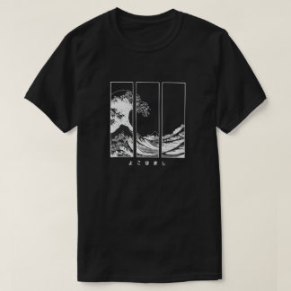 メンズ 和風波モチーフ グラフィックTシャツ Tシャツ