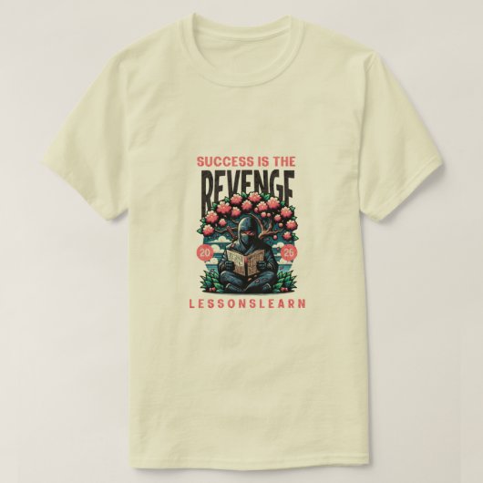 メンズ 成功 復讐 教訓 学ぶ Tシャツ (デザイン正面)