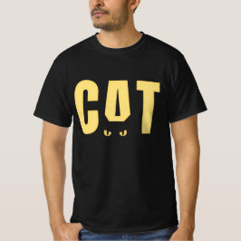 メンズ 楽しい 黒猫 グラフィックTシャツ | クール ミニマム Tシャツ