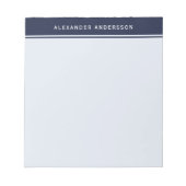 メンズ 現代的な ネイビーブルー ノートパッド (正面)