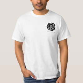 メンズ 白 ビジネス ロゴ オリジナル Tシャツ