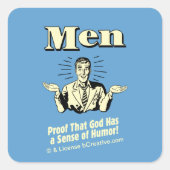 メンズ!神がユーモアのセンスを持っている証拠 スクエアシール (正面)