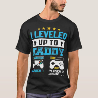 メンズ 私はパパにレベルアップした 2021 面白い 近々パパに Tシャツ