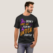 メンズ 私を怒らせないで ハロウィン 魔女 Tシャツ (正面フル)