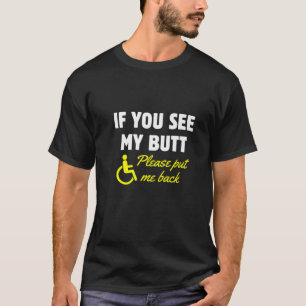 メンズ・車椅子,身体障害者切断をユーモア Tシャツ