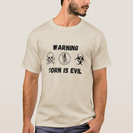 メンズ 間抜けな トウモロコシは悪 コーンアレルギー啓発 Tシャツ