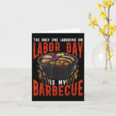 メンズ 面白い 労働者の日 BBQ パーティー T シャツ カード (黄色い花)