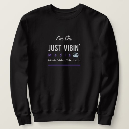 メンズ Just Vibin' メディア アーティスト スウェットシャツ (デザイン正面)