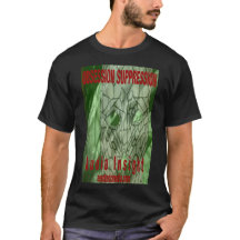 メンズ「Obsession Suppression」黒Tシャツ