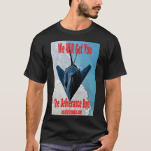 メンズ「We Will Get You」ブラックTシャツ