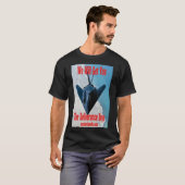 メンズ「We Will Get You」ブラックTシャツ Tシャツ (正面フル)