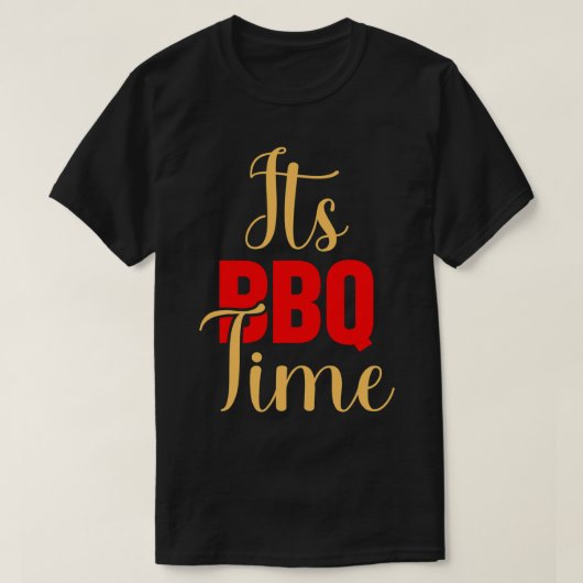 メンズBBQ BBQグリルバーベキュー夕べ Tシャツ (デザイン正面)