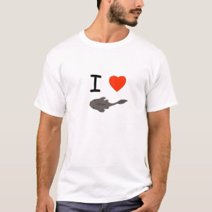 メンズIハートのPlecostomusesのワイシャツ Tシャツ