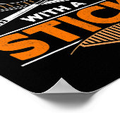 メンズIビート人と棒8ボールビリヤードP ポスター (角)