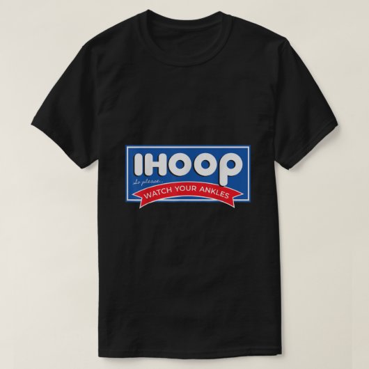 メンズIHOOPだから足首バスケーを見てくおもしろいださい Tシャツ (デザイン正面)