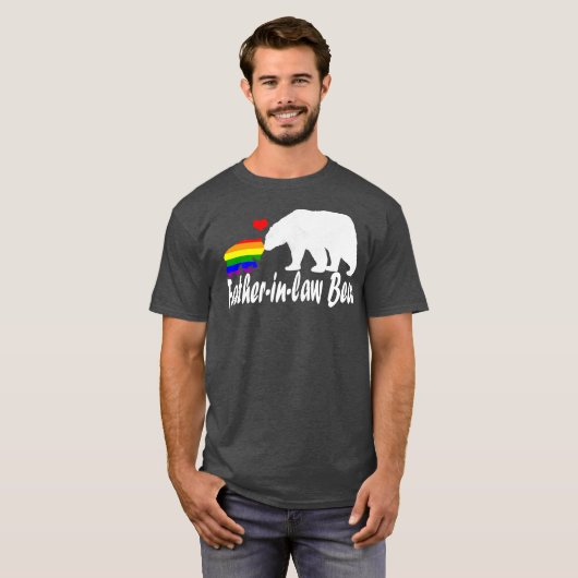 メンズLGBTの義理の父ベアーゲイプライド・イレアル Tシャツ (正面フル)