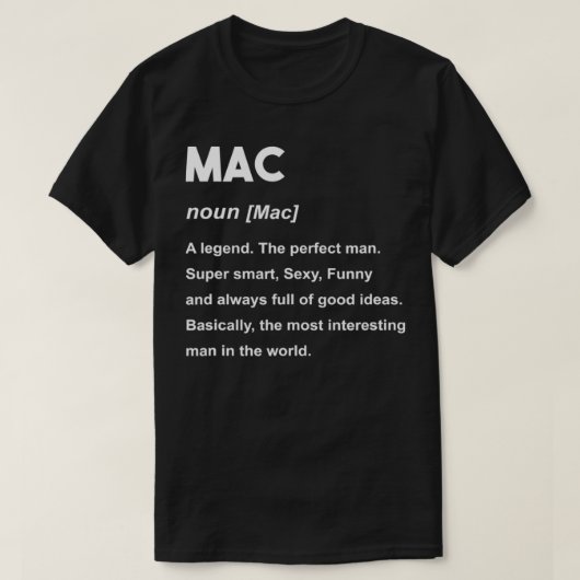 メンズMacネームMac Tシャツ (デザイン正面)