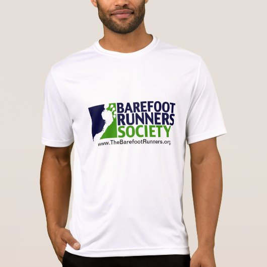 メンズmicrofiberのロゴ+URL Tシャツ (正面)