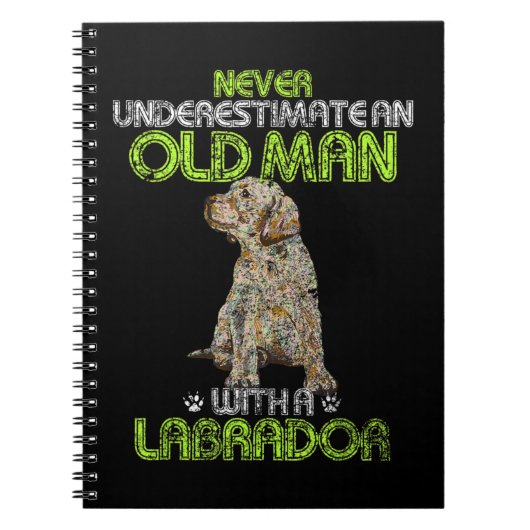 メンズMotorhoを持つ老人を過小評価しない ノートブック (正面)