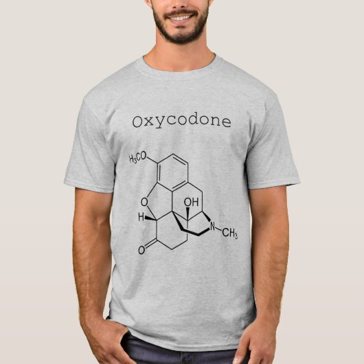 メンズOxycodoneの分子のワイシャツ Tシャツ (正面)