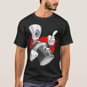 メンズStreetwear: 落書きのスプレー容器のキャラクター Tシャツ