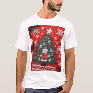 メンズTシャツクリマスデザイン Tシャツ