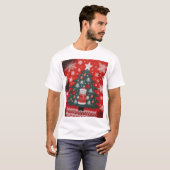 メンズTシャツクリマスデザイン Tシャツ (正面フル)